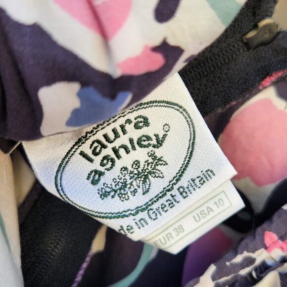 Vintage Floral Laura Ashley Ruffle Midi Dress - Picture 12 of 12